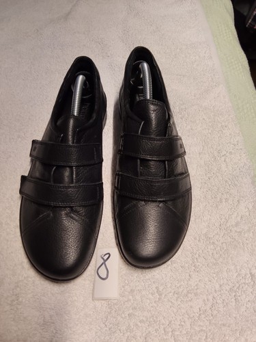 Women black leather shoes - women's,